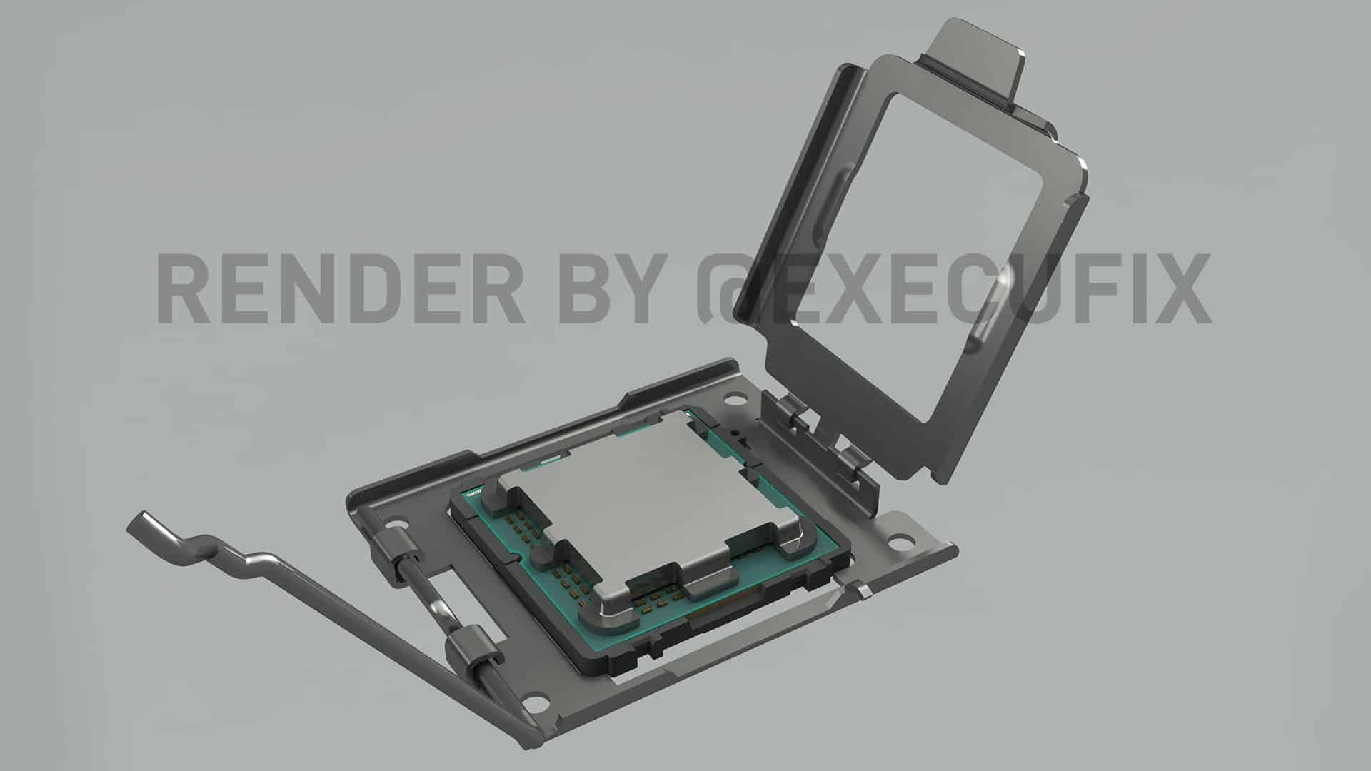SOQUETE AMD AM5 (LGA1718) com CPU Raphael (Zen4), Fonte: @ExecutableFix